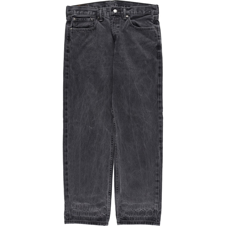 Levi's 505 Black Denim Tapered Denim Pants for Men, W35 equivalent cotton black type Vintage Second Hand
