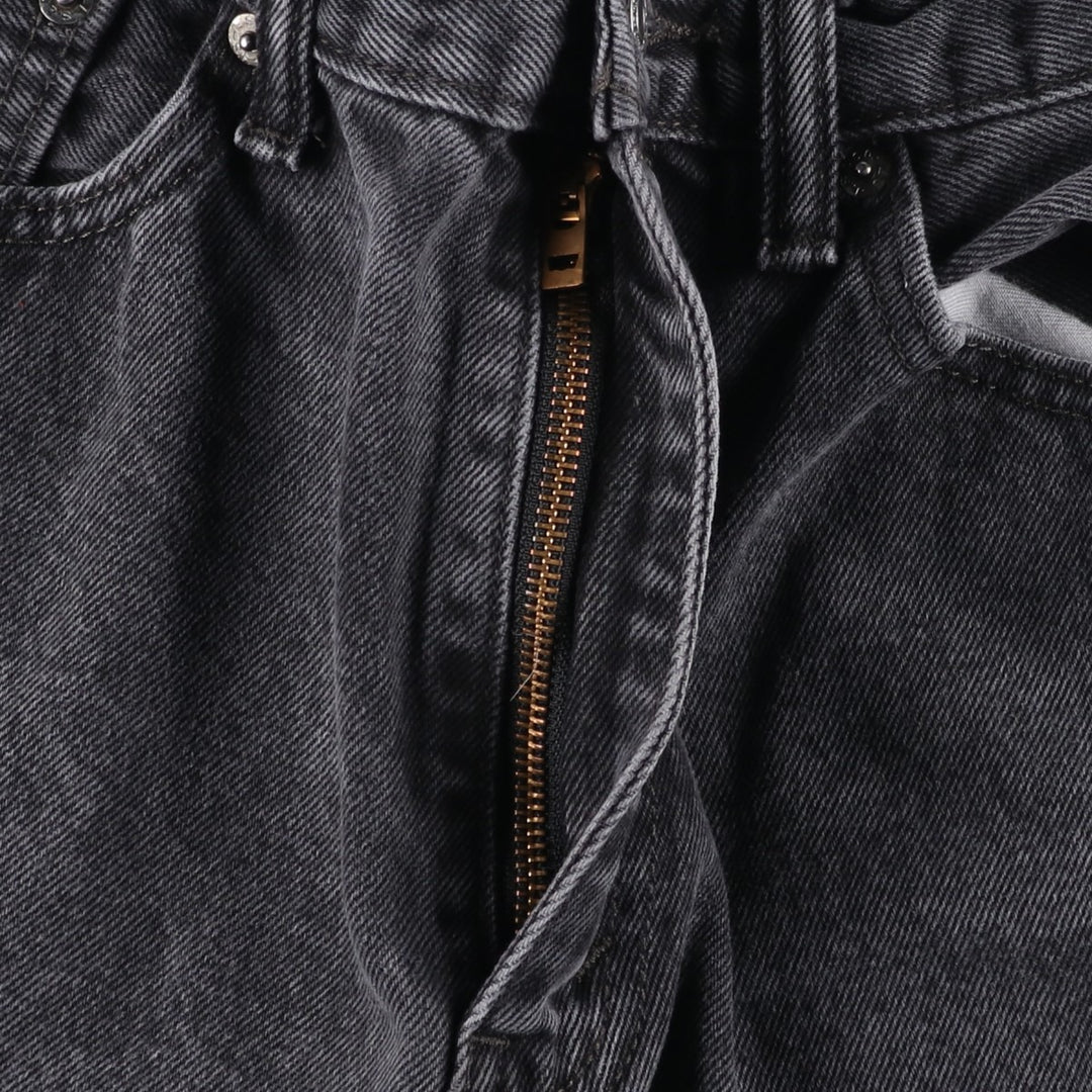 Levi's 505 Black Denim Tapered Denim Pants for Men, W35 equivalent cotton black type Vintage Second Hand