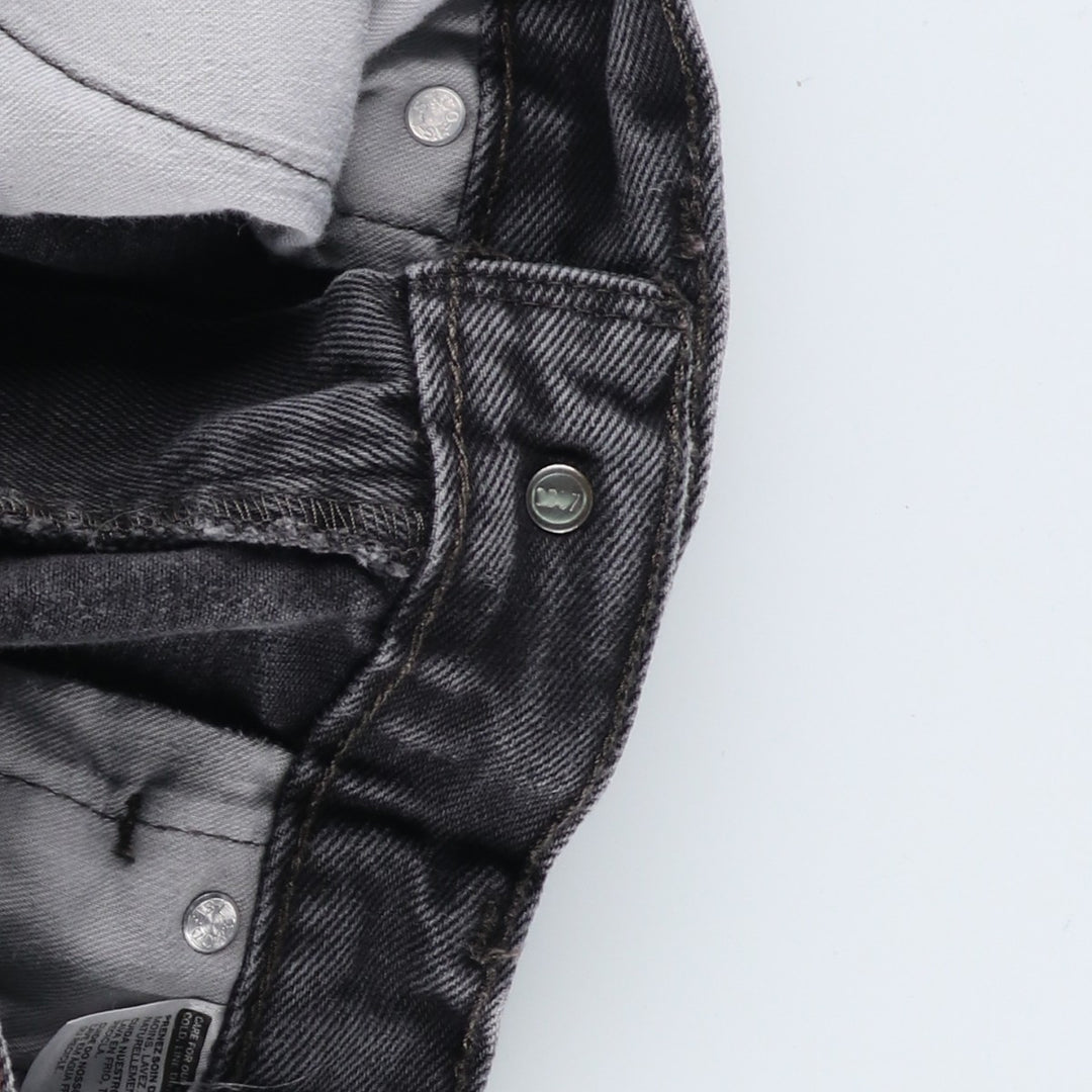 Levi's 505 Black Denim Tapered Denim Pants for Men, W35 equivalent cotton black type Vintage Second Hand
