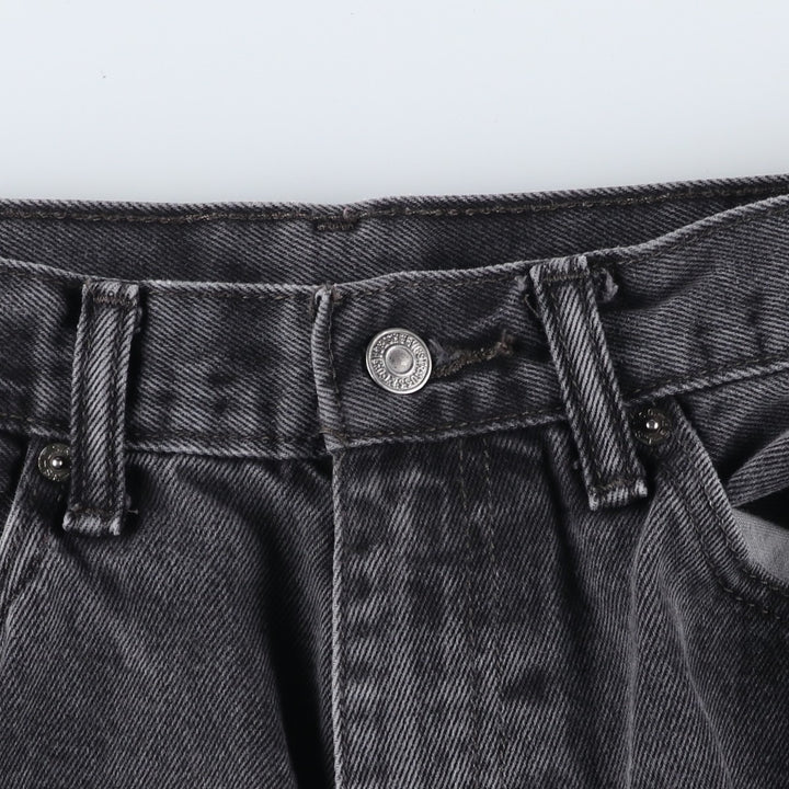 Levi's 505 Black Denim Tapered Denim Pants for Men, W35 equivalent cotton black type Vintage Second Hand
