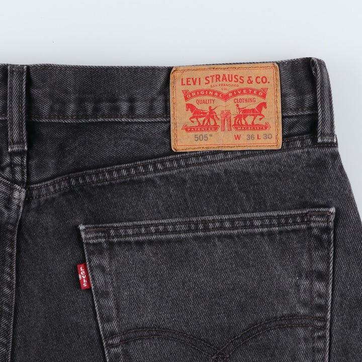 Levi's 505 Black Denim Tapered Denim Pants, Men's Size W37 cotton black type Vintage Second Hand
