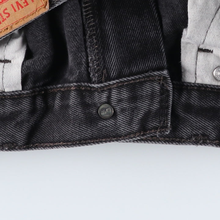 Levi's 505 Black Denim Tapered Denim Pants, Men's Size W37 cotton black type Vintage Second Hand