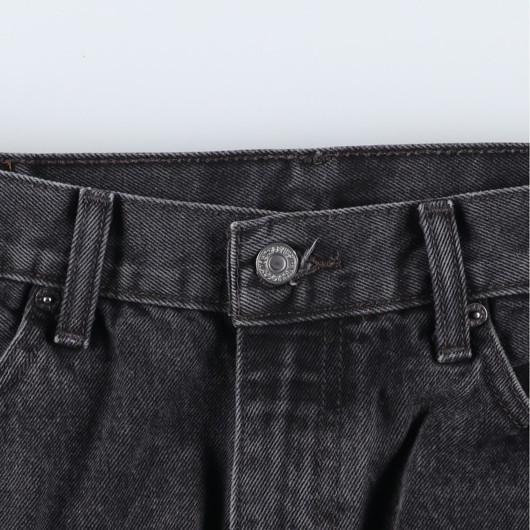 Levi's 505 Black Denim Tapered Denim Pants, Men's Size W37 cotton black type Vintage Second Hand