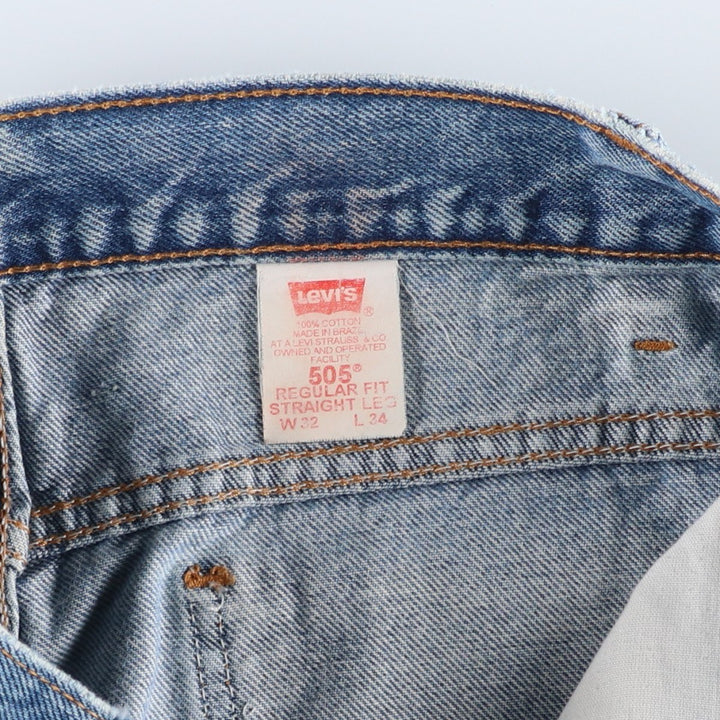 00'S Levi's 505 REGULAR FIT STRAIGHT LEG Orange Tab Tapered Denim Pants Men's W31 cotton blue type Vintage Second Hand