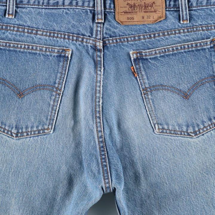 00'S Levi's 505 REGULAR FIT STRAIGHT LEG Orange Tab Tapered Denim Pants Men's W31 cotton blue type Vintage Second Hand