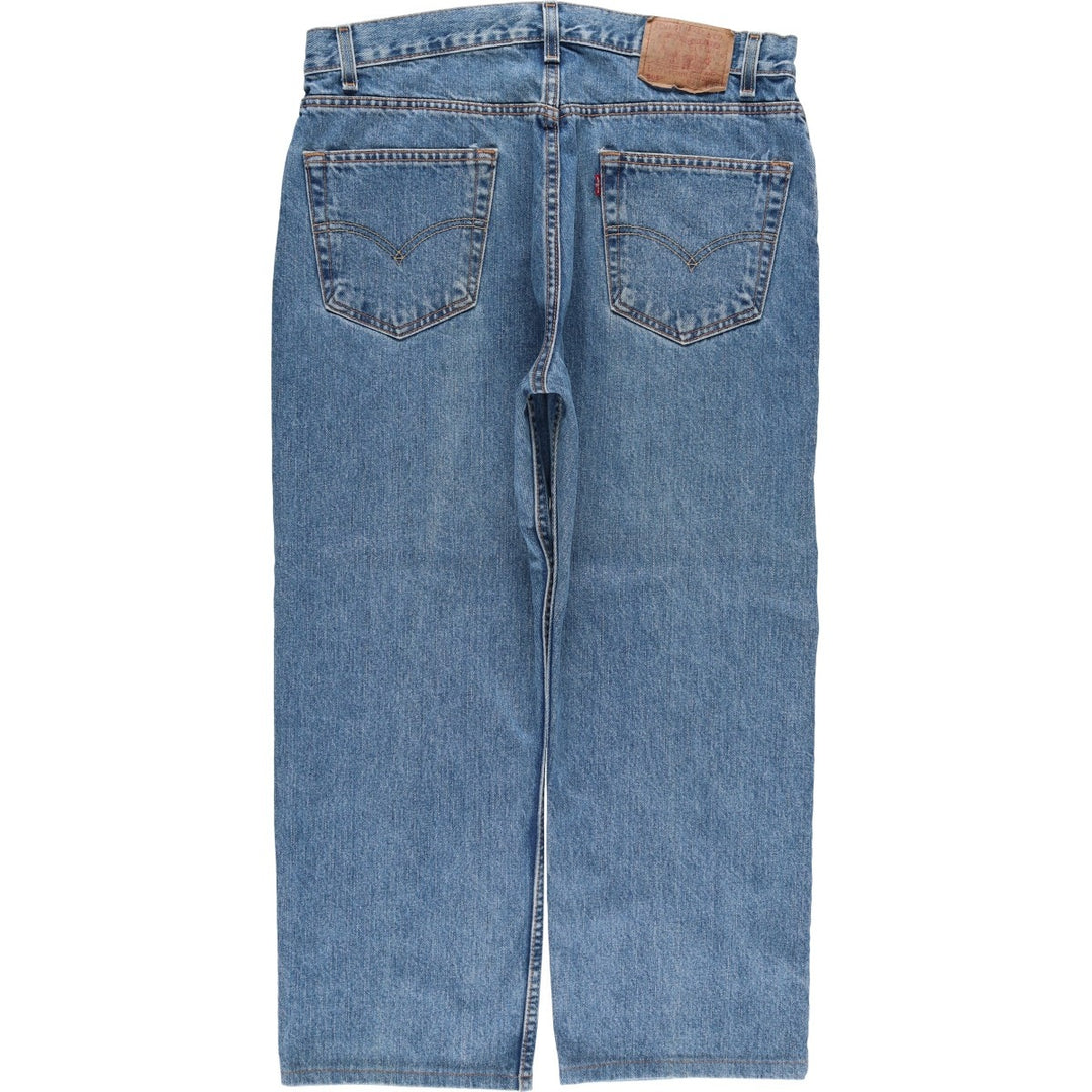 00'S Levi's 505 REGULAR FIT STRAIGHT LEG tapered denim pants for men, size w36 cotton blue type Vintage Second Hand