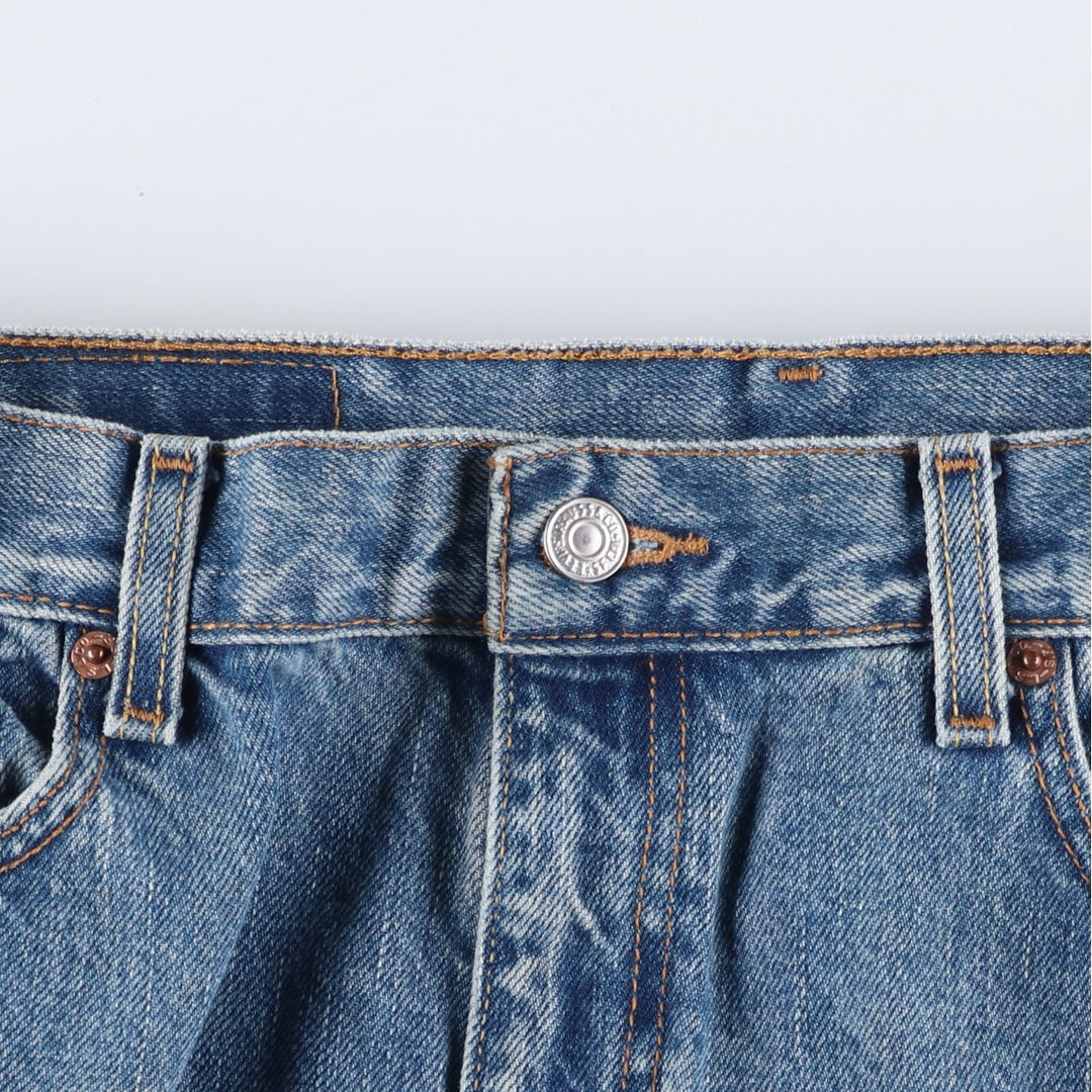 00'S Levi's 505 REGULAR FIT STRAIGHT LEG tapered denim pants for men, size w36 cotton blue type Vintage Second Hand
