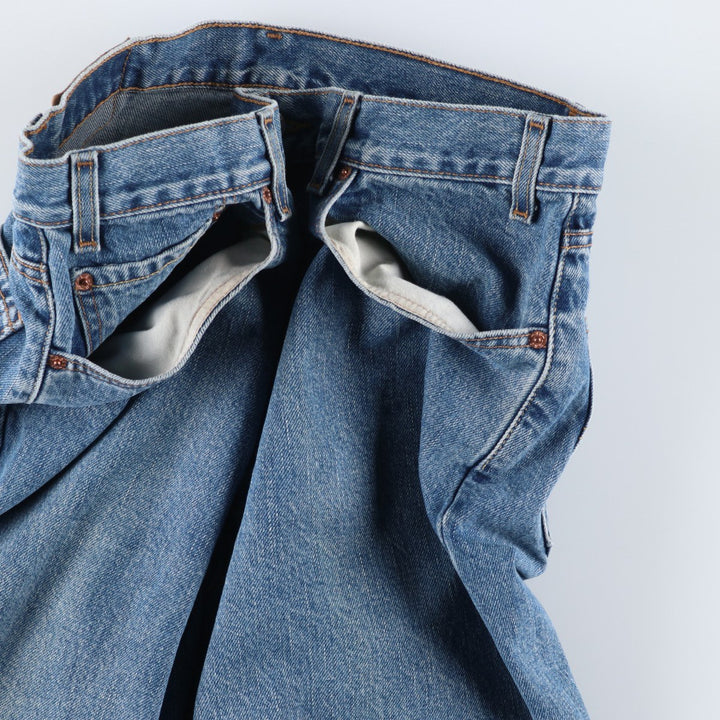 00'S Levi's 505 REGULAR FIT STRAIGHT LEG tapered denim pants for men, size w36 cotton blue type Vintage Second Hand