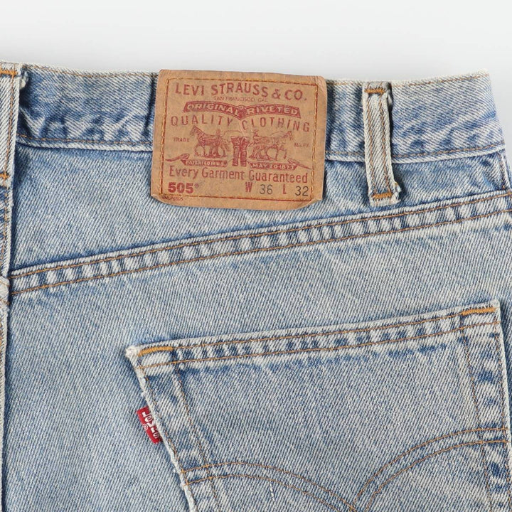 2000'S Levi's 505 Regular Fit Straight Leg Tapered Denim Pants, Made in Canada, Men's Size W37 cotton blue type Vintage Second Hand