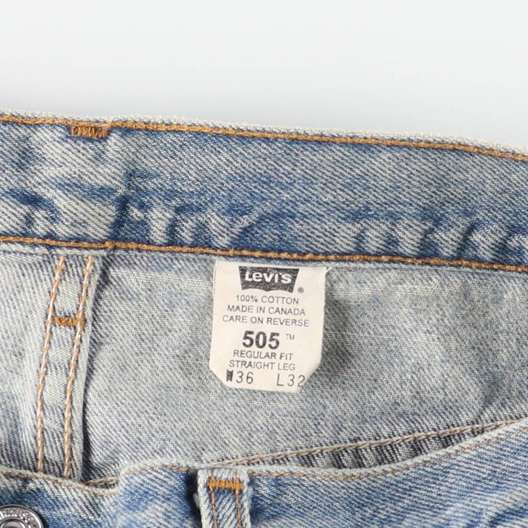 2000'S Levi's 505 Regular Fit Straight Leg Tapered Denim Pants, Made in Canada, Men's Size W37 cotton blue type Vintage Second Hand