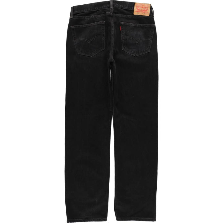 Levi's 505 Black Denim Tapered Denim Pants for Men, W34 equivalent cotton black type Vintage Second Hand