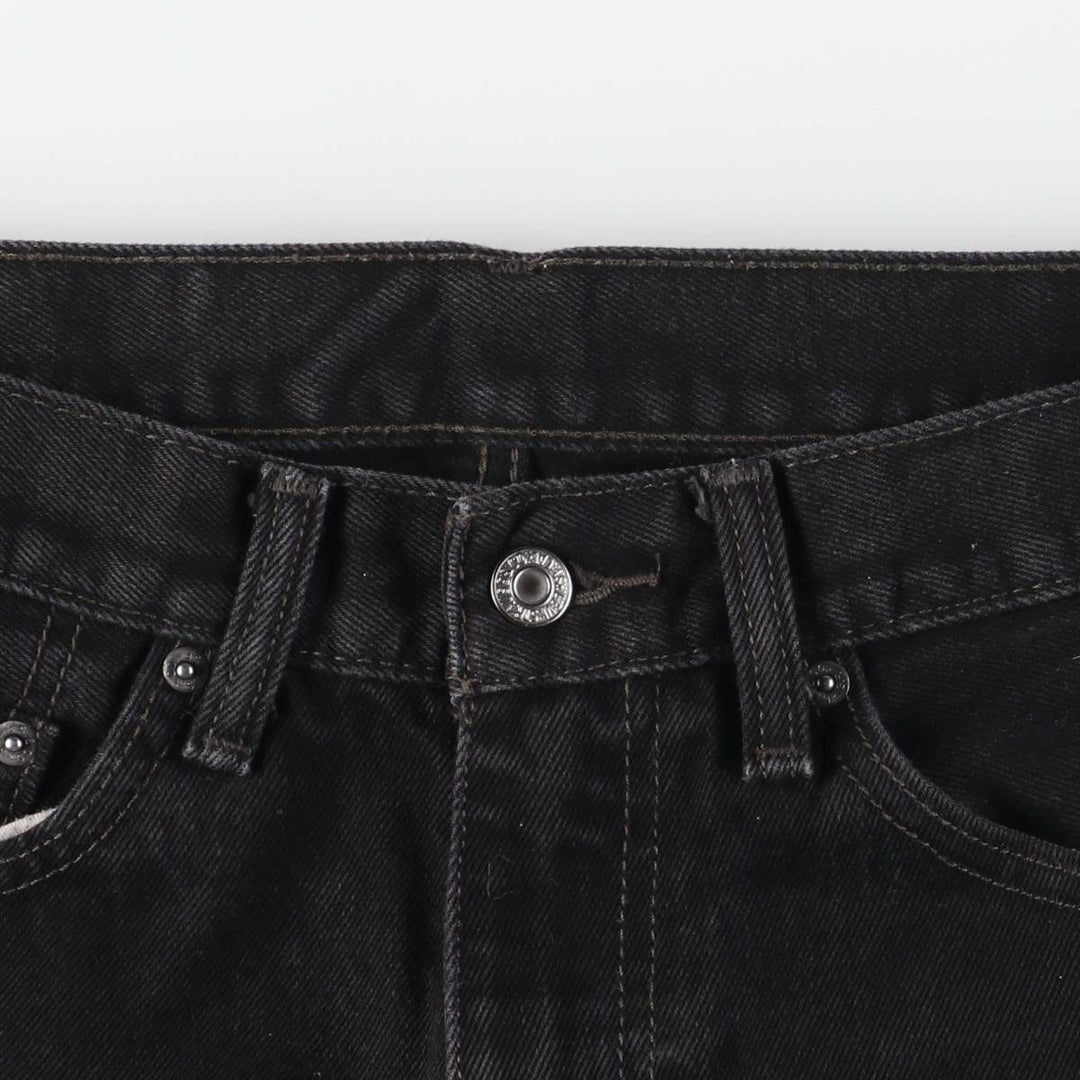 Levi's 505 Black Denim Tapered Denim Pants for Men, W34 equivalent cotton black type Vintage Second Hand