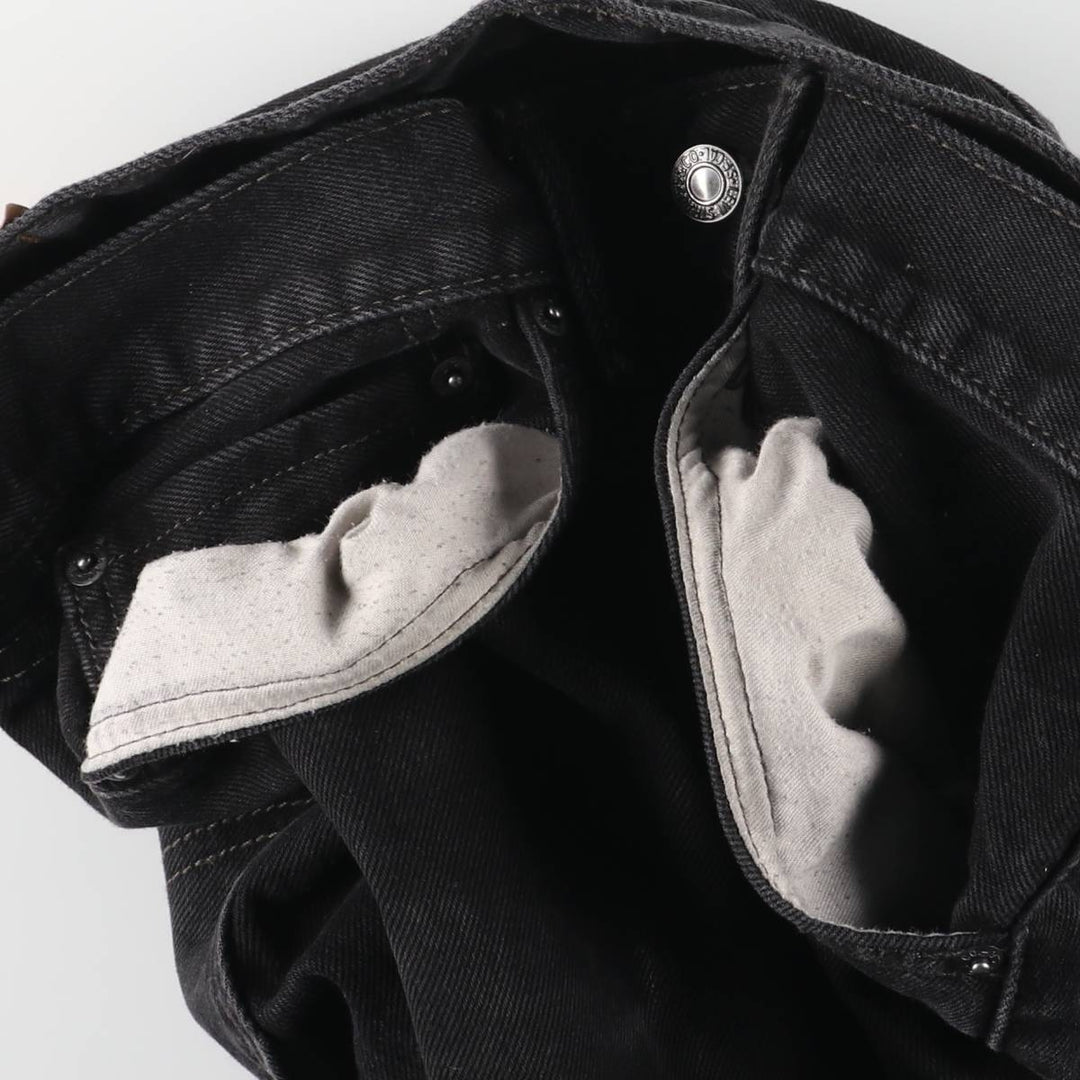 Levi's 505 Black Denim Tapered Denim Pants for Men, W34 equivalent cotton black type Vintage Second Hand
