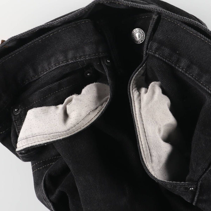 Levi's 505 Black Denim Tapered Denim Pants for Men, W34 equivalent cotton black type Vintage Second Hand