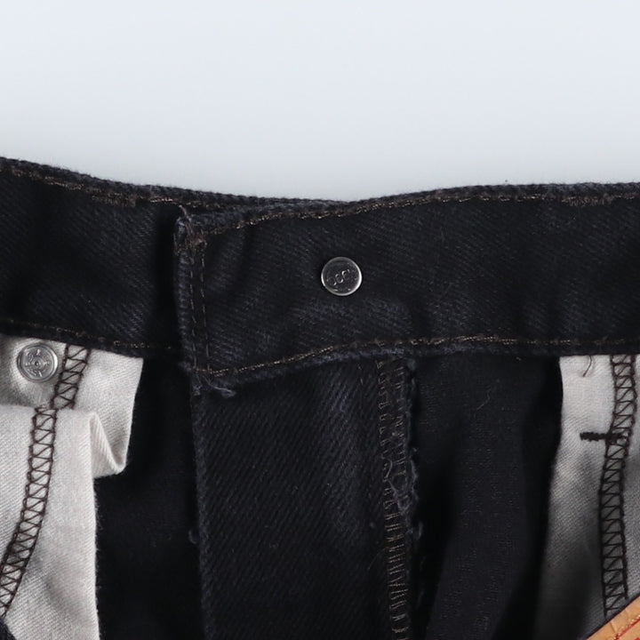 Levi's 505 Black Denim Tapered Denim Pants for Men, W35 equivalent cotton black type Vintage Second Hand