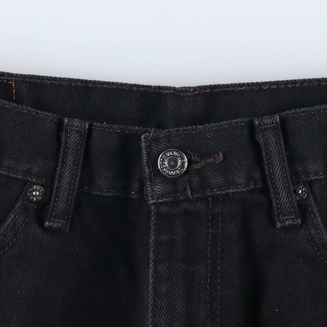Levi's 505 Black Denim Tapered Denim Pants for Men, W35 equivalent cotton black type Vintage Second Hand