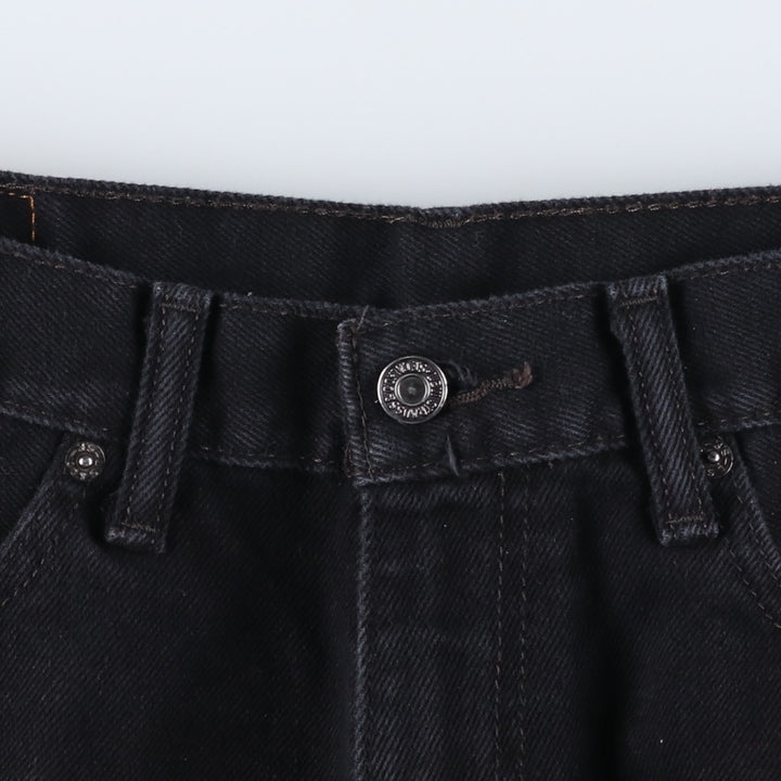 Levi's 505 Black Denim Tapered Denim Pants for Men, W35 equivalent cotton black type Vintage Second Hand