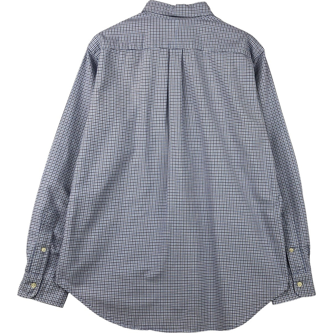 Ralph Lauren Classic Fit Long Sleeve Button Down Check Shirt, Men's Size L cotton white type Vintage Second Hand