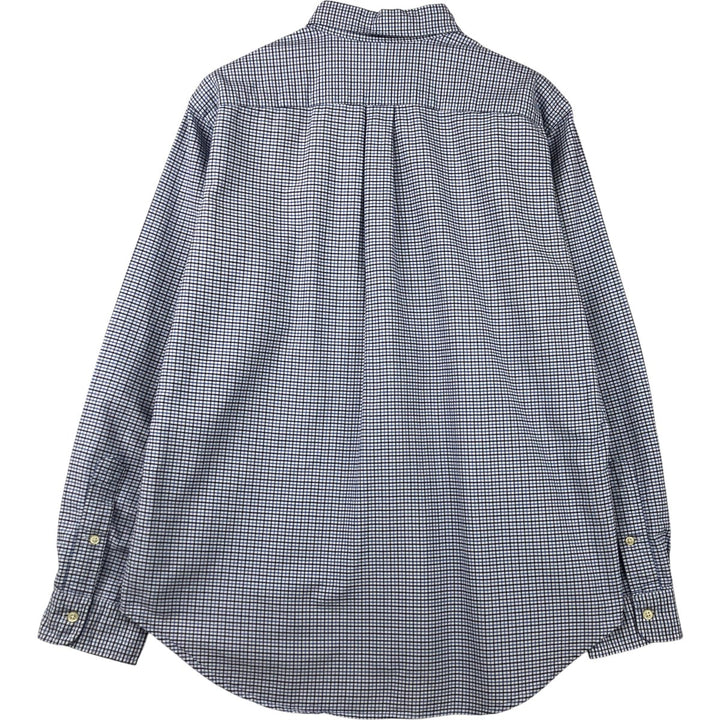 Ralph Lauren Classic Fit Long Sleeve Button Down Check Shirt, Men's Size L cotton white type Vintage Second Hand