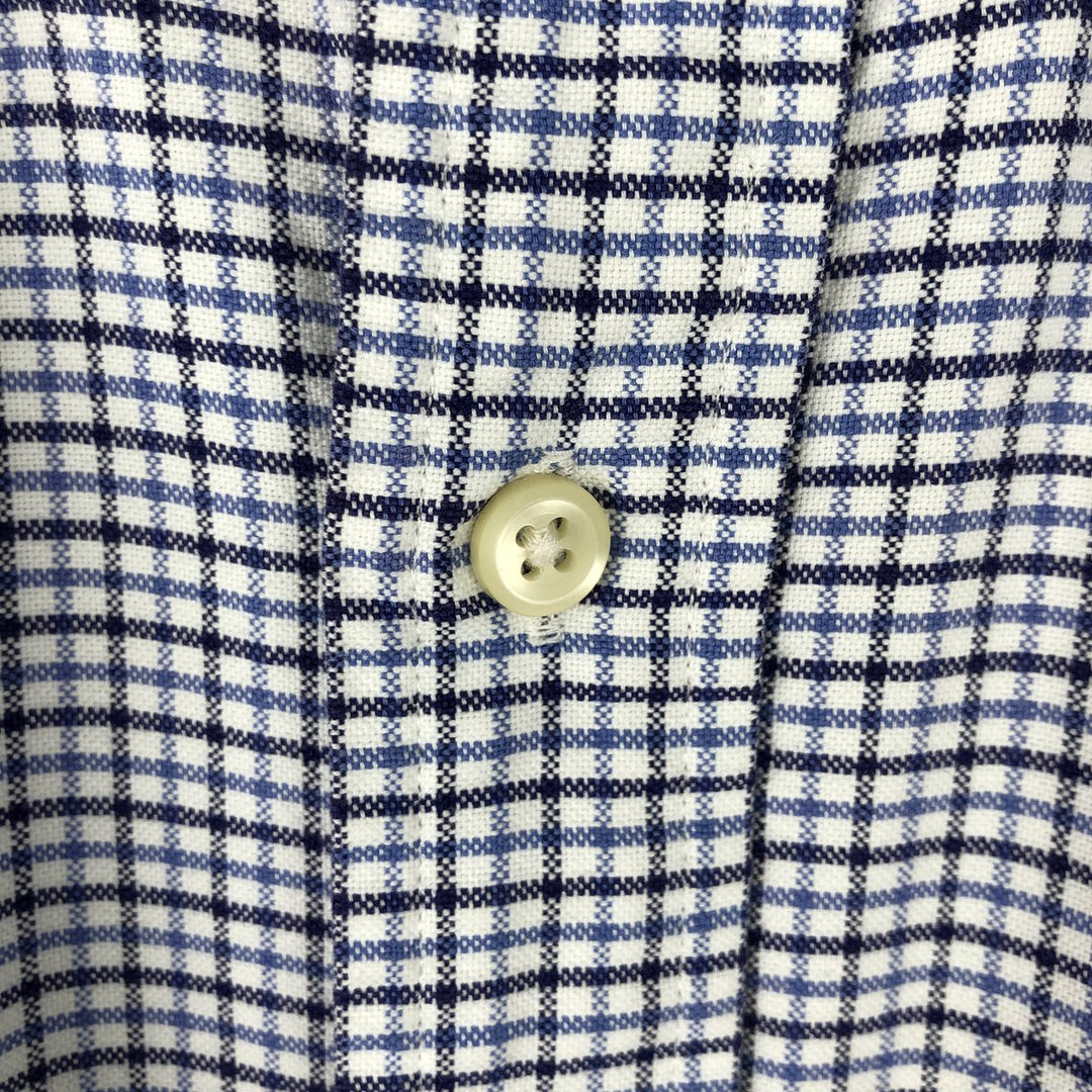 Ralph Lauren Classic Fit Long Sleeve Button Down Check Shirt, Men's Size L cotton white type Vintage Second Hand