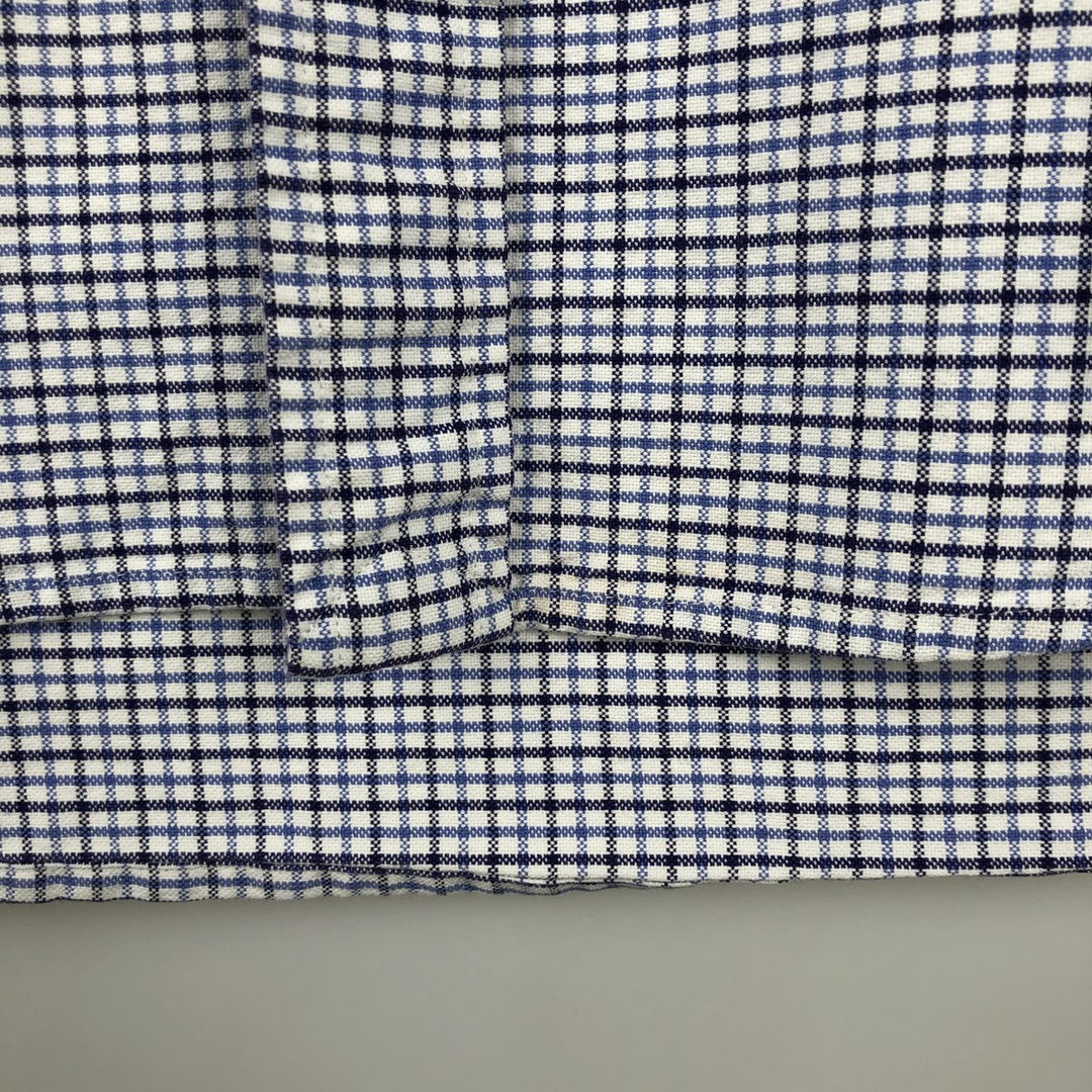 Ralph Lauren Classic Fit Long Sleeve Button Down Check Shirt, Men's Size L cotton white type Vintage Second Hand