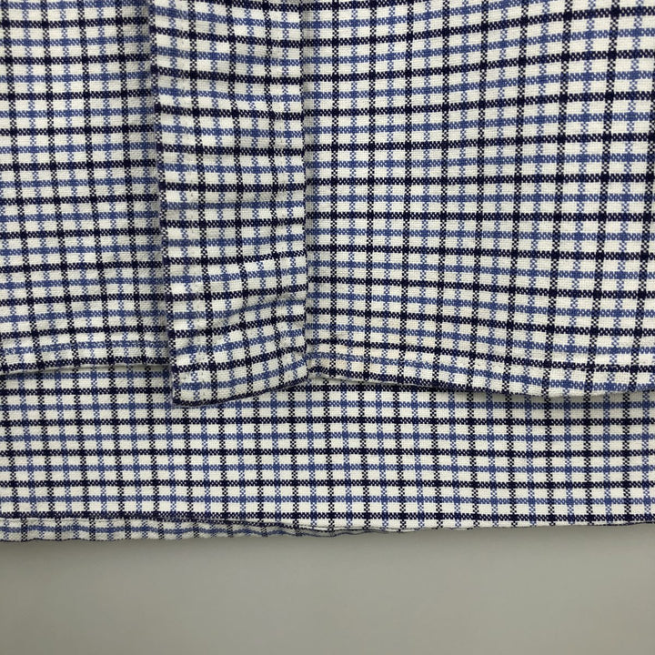 Ralph Lauren Classic Fit Long Sleeve Button Down Check Shirt, Men's Size L cotton white type Vintage Second Hand