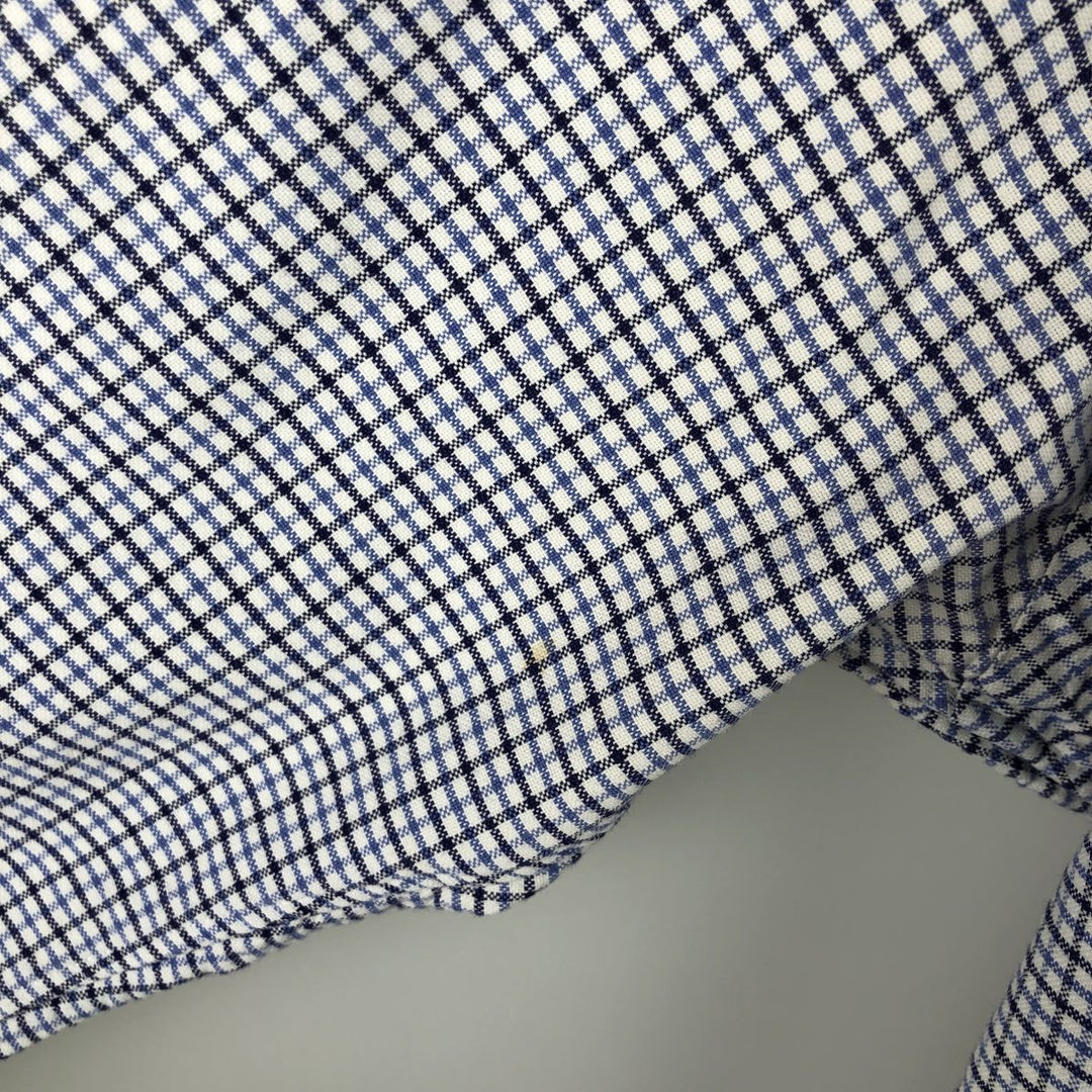 Ralph Lauren Classic Fit Long Sleeve Button Down Check Shirt, Men's Size L cotton white type Vintage Second Hand