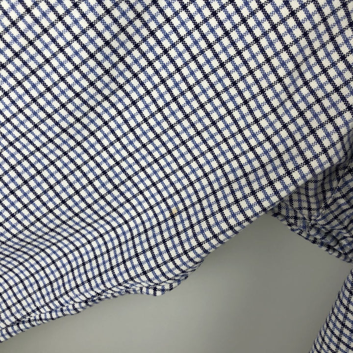 Ralph Lauren Classic Fit Long Sleeve Button Down Check Shirt, Men's Size L cotton white type Vintage Second Hand