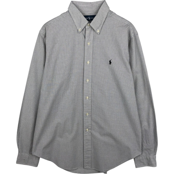 Ralph Lauren Classic Fit Long Sleeve Button Down Check Shirt, Men's Size L cotton white type Vintage Second Hand