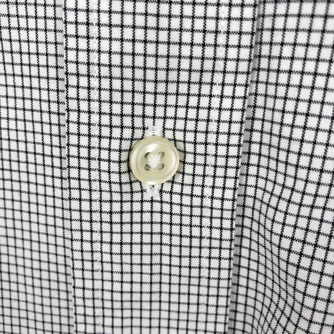Ralph Lauren Classic Fit Long Sleeve Button Down Check Shirt, Men's Size L cotton white type Vintage Second Hand