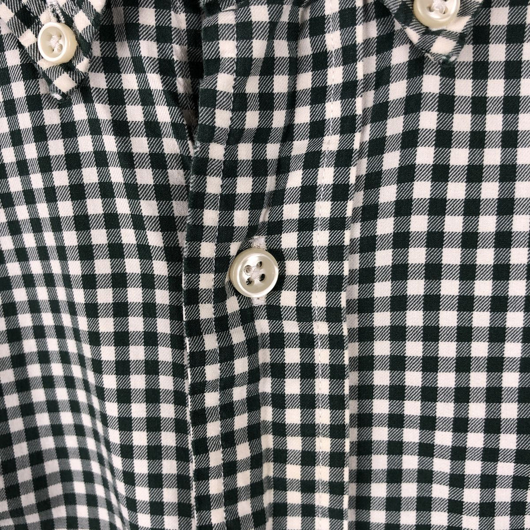Ralph Lauren Classic Fit Gingham Check Long Sleeve Button-Down Check Shirt, Men's Size XL cotton ivory Vintage Second Hand