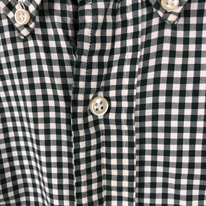 Ralph Lauren Classic Fit Gingham Check Long Sleeve Button-Down Check Shirt, Men's Size XL cotton ivory Vintage Second Hand