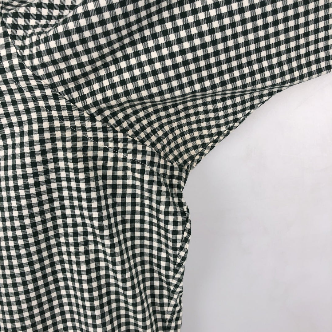 Ralph Lauren Classic Fit Gingham Check Long Sleeve Button-Down Check Shirt, Men's Size XL cotton ivory Vintage Second Hand