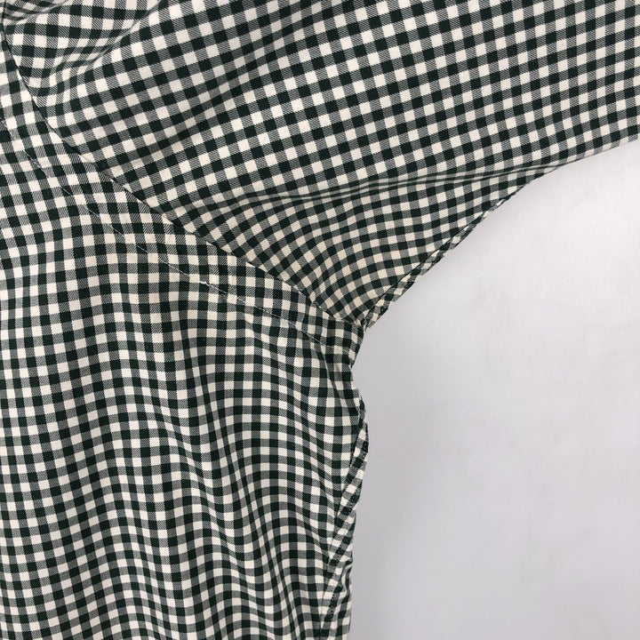 Ralph Lauren Classic Fit Gingham Check Long Sleeve Button-Down Check Shirt, Men's Size XL cotton ivory Vintage Second Hand