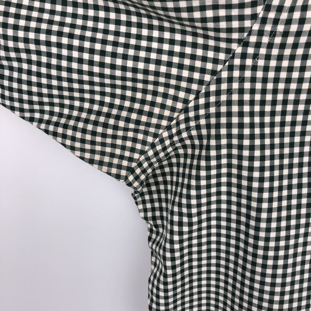 Ralph Lauren Classic Fit Gingham Check Long Sleeve Button-Down Check Shirt, Men's Size XL cotton ivory Vintage Second Hand