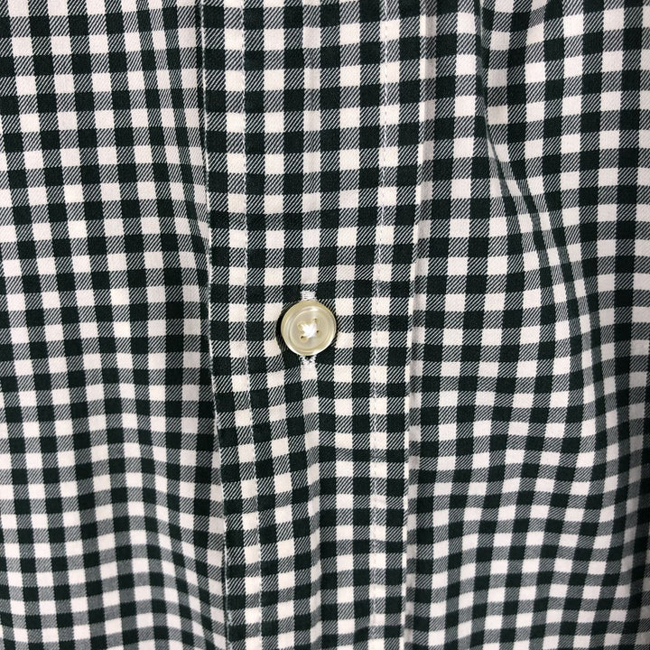 Ralph Lauren Classic Fit Gingham Check Long Sleeve Button-Down Check Shirt, Men's Size XL cotton ivory Vintage Second Hand