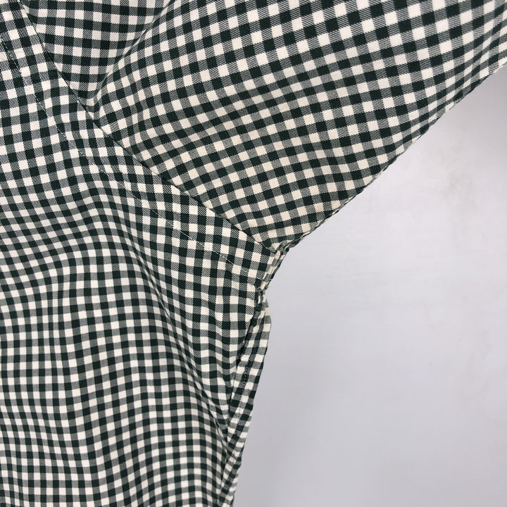 Ralph Lauren Classic Fit Gingham Check Long Sleeve Button-Down Check Shirt, Men's Size XL cotton ivory Vintage Second Hand