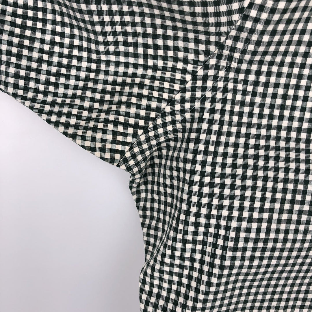 Ralph Lauren Classic Fit Gingham Check Long Sleeve Button-Down Check Shirt, Men's Size XL cotton ivory Vintage Second Hand