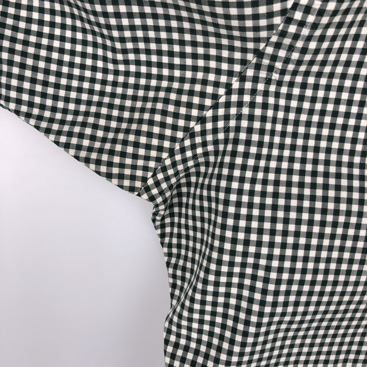Ralph Lauren Classic Fit Gingham Check Long Sleeve Button-Down Check Shirt, Men's Size XL cotton ivory Vintage Second Hand