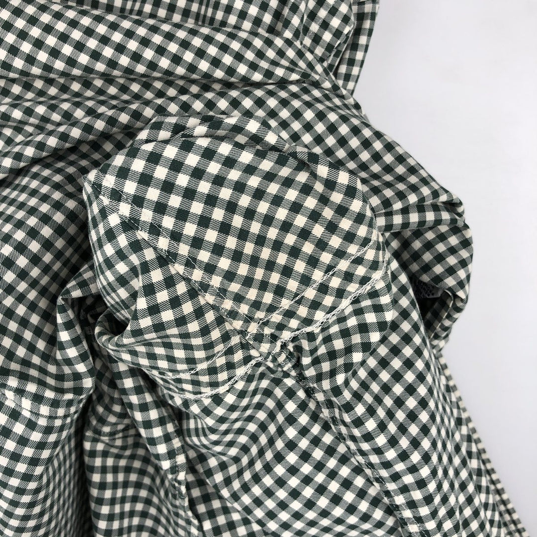 Ralph Lauren Classic Fit Gingham Check Long Sleeve Button-Down Check Shirt, Men's Size XL cotton ivory Vintage Second Hand