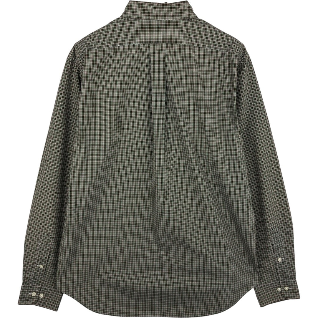 Ralph Lauren Classic Fit Long Sleeve Button Down Check Shirt, Men's Size L cotton Khaki type Vintage Second Hand