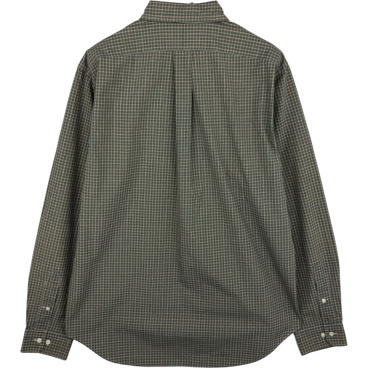 Ralph Lauren Classic Fit Long Sleeve Button Down Check Shirt, Men's Size L cotton Khaki type Vintage Second Hand