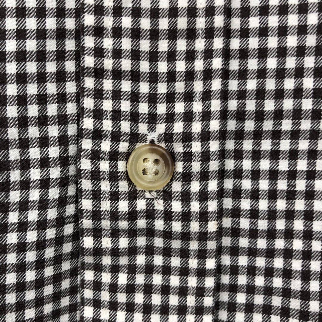 Ralph Lauren Gingham Check Long Sleeve Button-Down Check Shirt, Men's Size L cotton brown type Vintage Second Hand