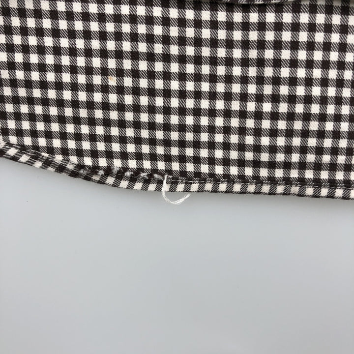 Ralph Lauren Gingham Check Long Sleeve Button-Down Check Shirt, Men's Size L cotton brown type Vintage Second Hand
