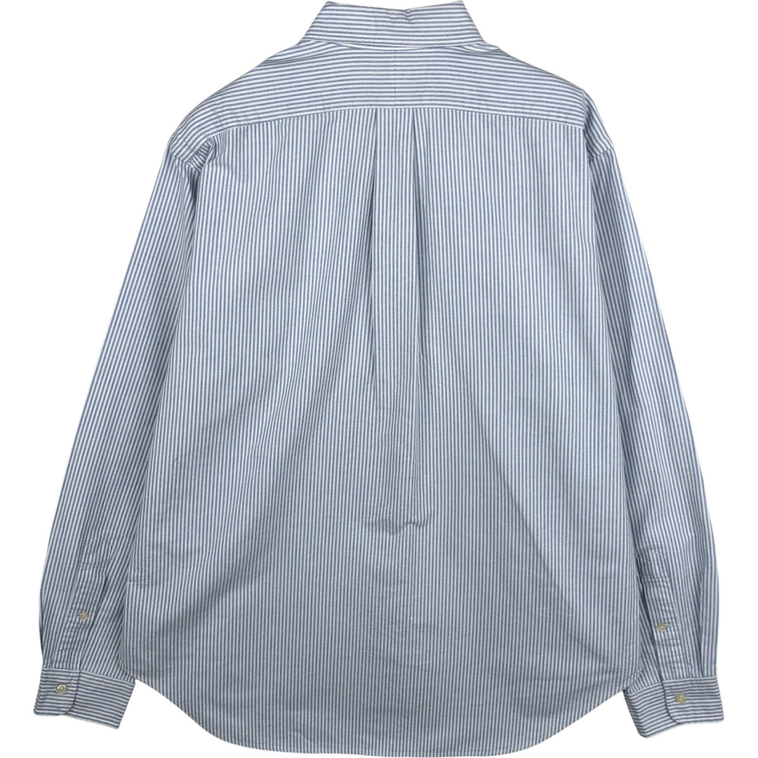 Ralph Lauren Classic Fit Long Sleeve Button Down Striped Shirt, Men's Size L cotton white type Vintage Second Hand