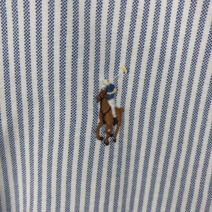 Ralph Lauren Classic Fit Long Sleeve Button Down Striped Shirt, Men's Size L cotton white type Vintage Second Hand