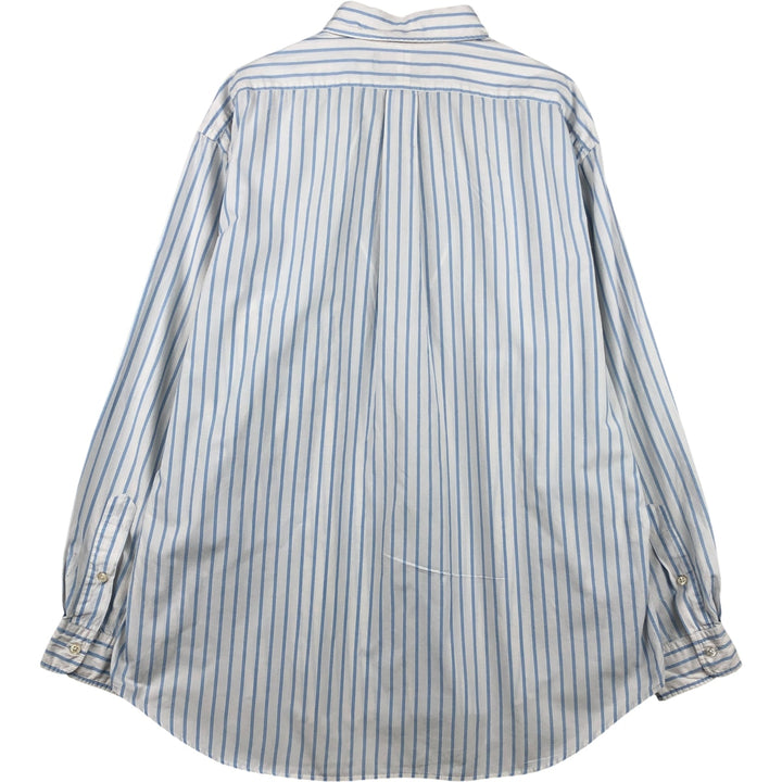 Ralph Lauren BLAIRE long sleeve button down striped shirt, men's XL size cotton white type Vintage Second Hand