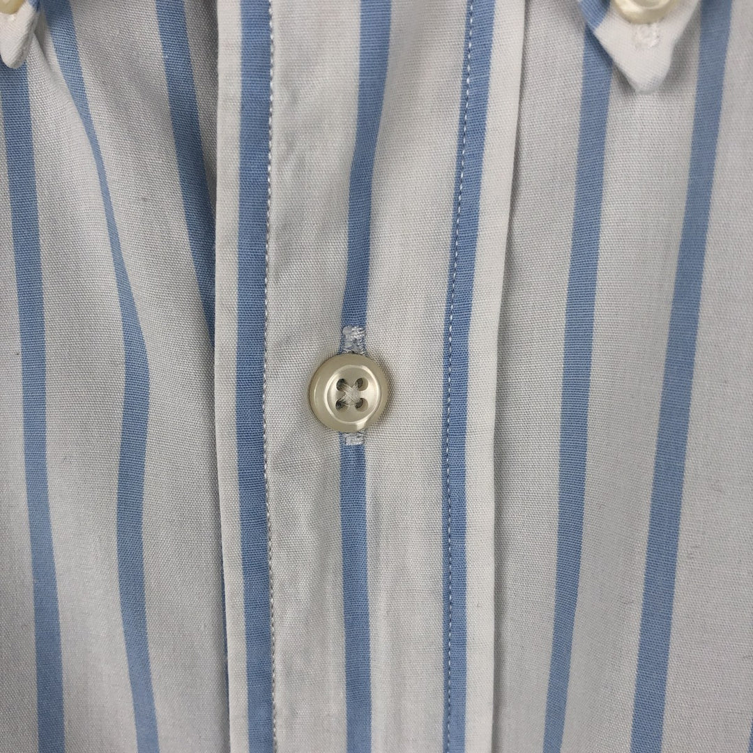 Ralph Lauren BLAIRE long sleeve button down striped shirt, men's XL size cotton white type Vintage Second Hand