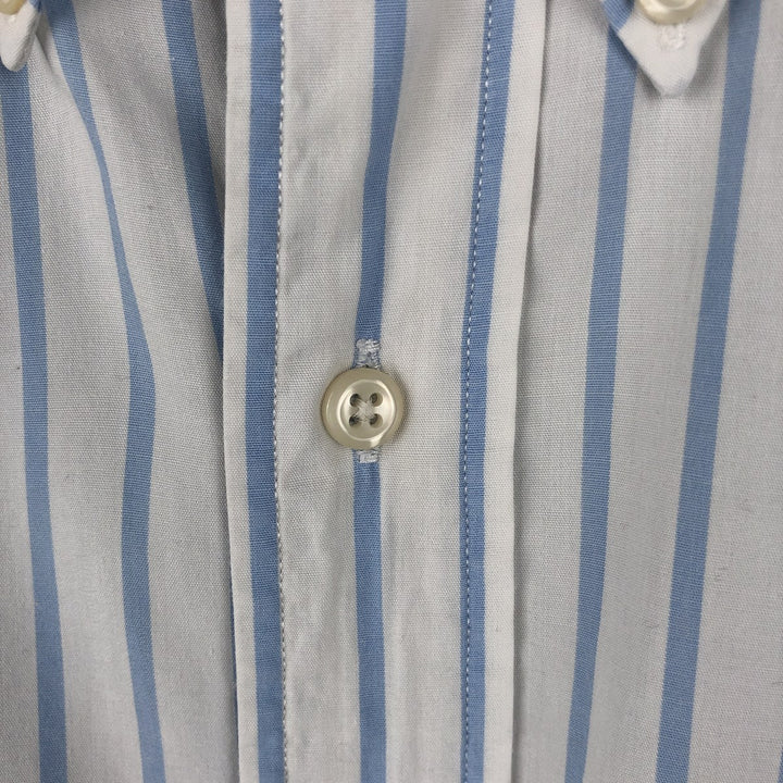 Ralph Lauren BLAIRE long sleeve button down striped shirt, men's XL size cotton white type Vintage Second Hand