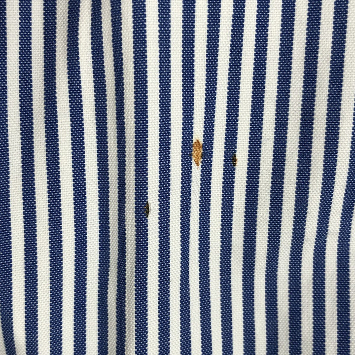 Ralph Lauren YARMOUTH Long Sleeve Button-Down Striped Shirt, Men's Size L cotton blue type Vintage Second Hand